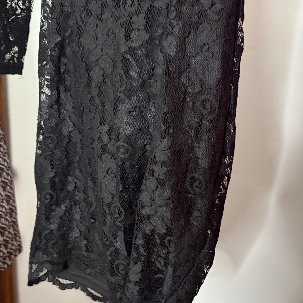 Black Lace Long Sleeve Dress NLY Trend - Picture 5 of 7